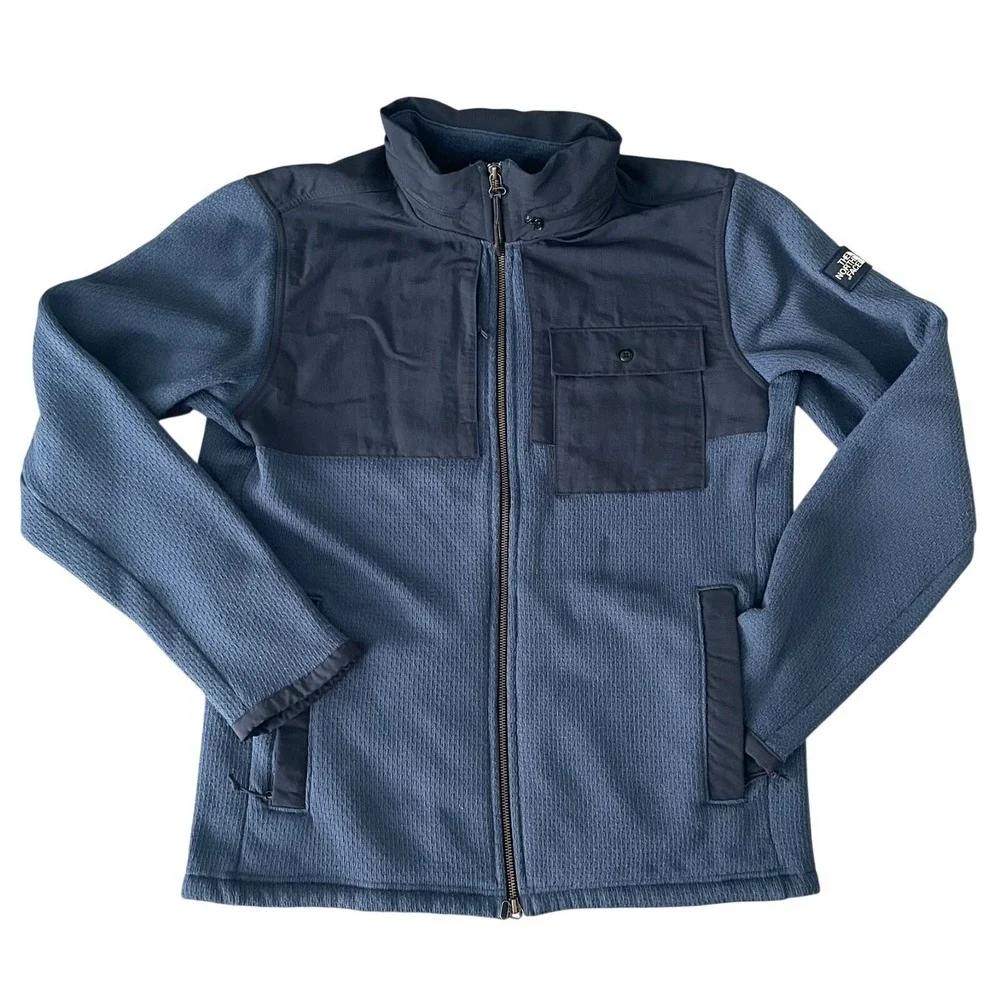 The North Face Blue Front Range Fleece‎ Full Zip Hooded Jacket | Mens Large